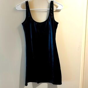 Black pvc mini dress
